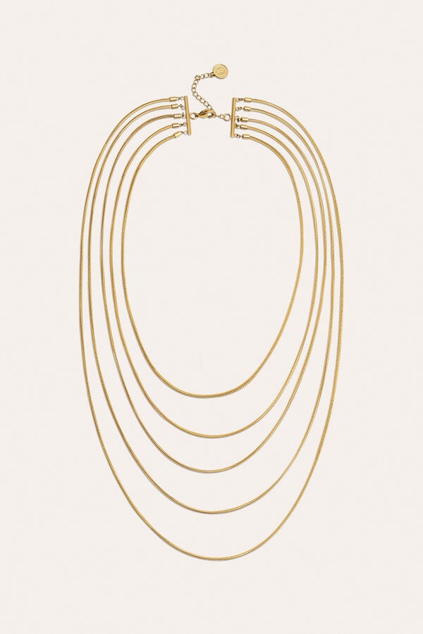 Singularu Cleopatra Necklace Gold Plated Steel printed