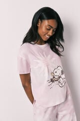 Women'secret Pijama Snoopy capri em algod&atilde;o rosa