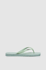 Pepe Jeans Chanclas cuadradas animal print verde