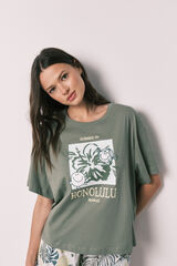 Women'secret Pijama curto de manga curta verde Little Miss&trade; estampado