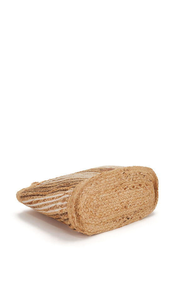 Abbacino Capazo de rafia print rayas marr&oacute;n marr&oacute;n