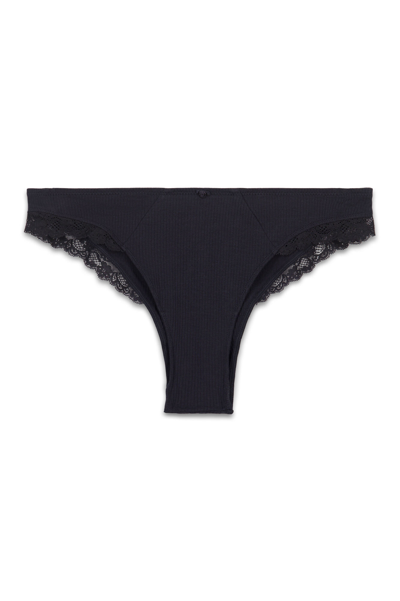 Women'secret Braga brasile&ntilde;a algod&oacute;n canal&eacute; negro
