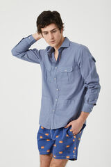 Kiff-Kiff Mai&ocirc; com estampa de caranguejo azul