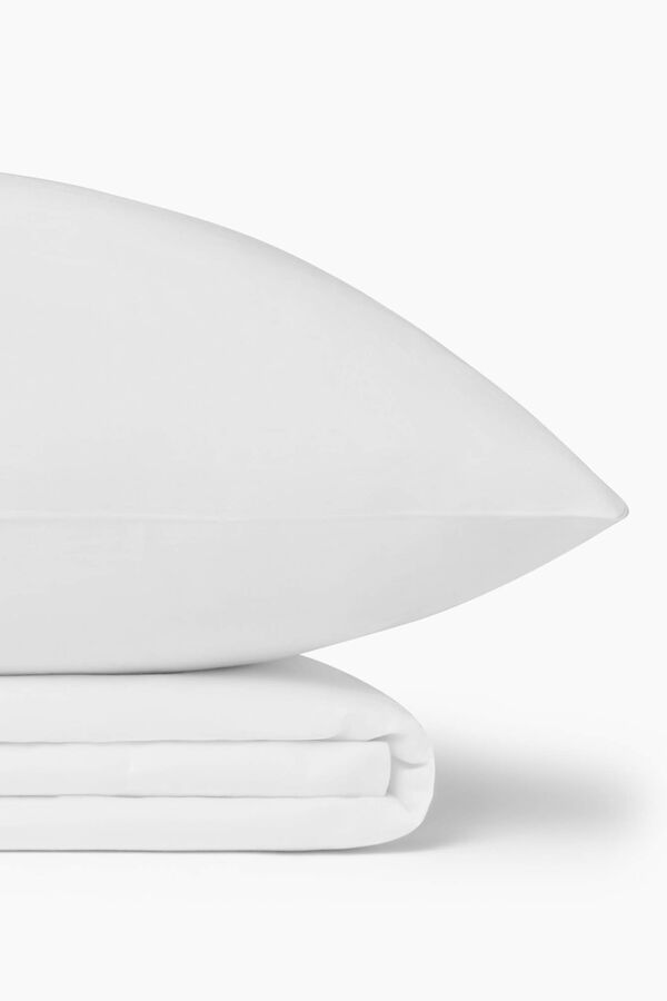 Textura Lençol algodão cetim. Cama 135-140 cm. branco
