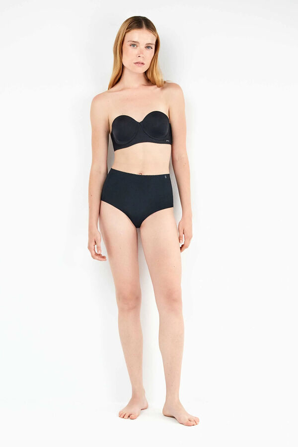 Gisela Cueca alta invis&iacute;vel em microfibra preto
