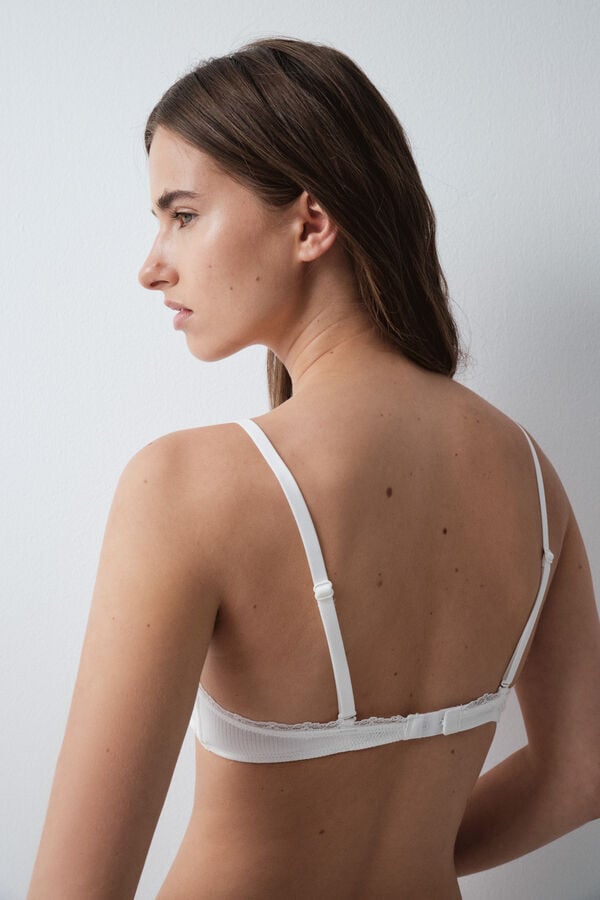 Women'secret Soutien triangular em algod&atilde;o branco NATURAL branco