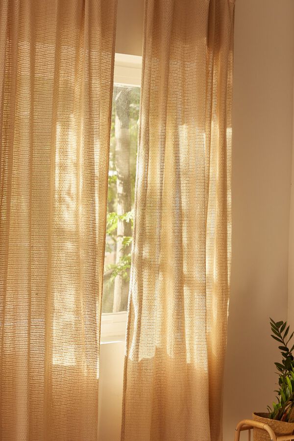 Calma House Cortina Red cru 140x280 estampado