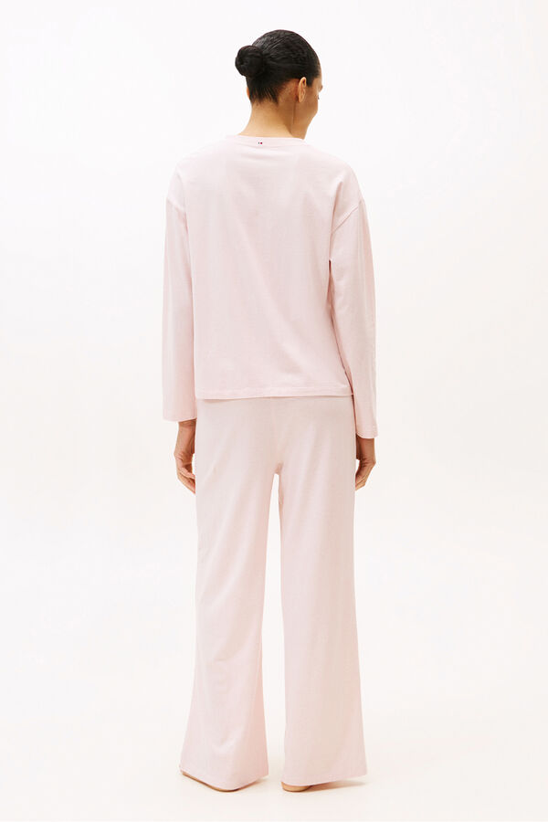 Tommy Hilfiger Conjunto de pijama modal de manga comprida rosa