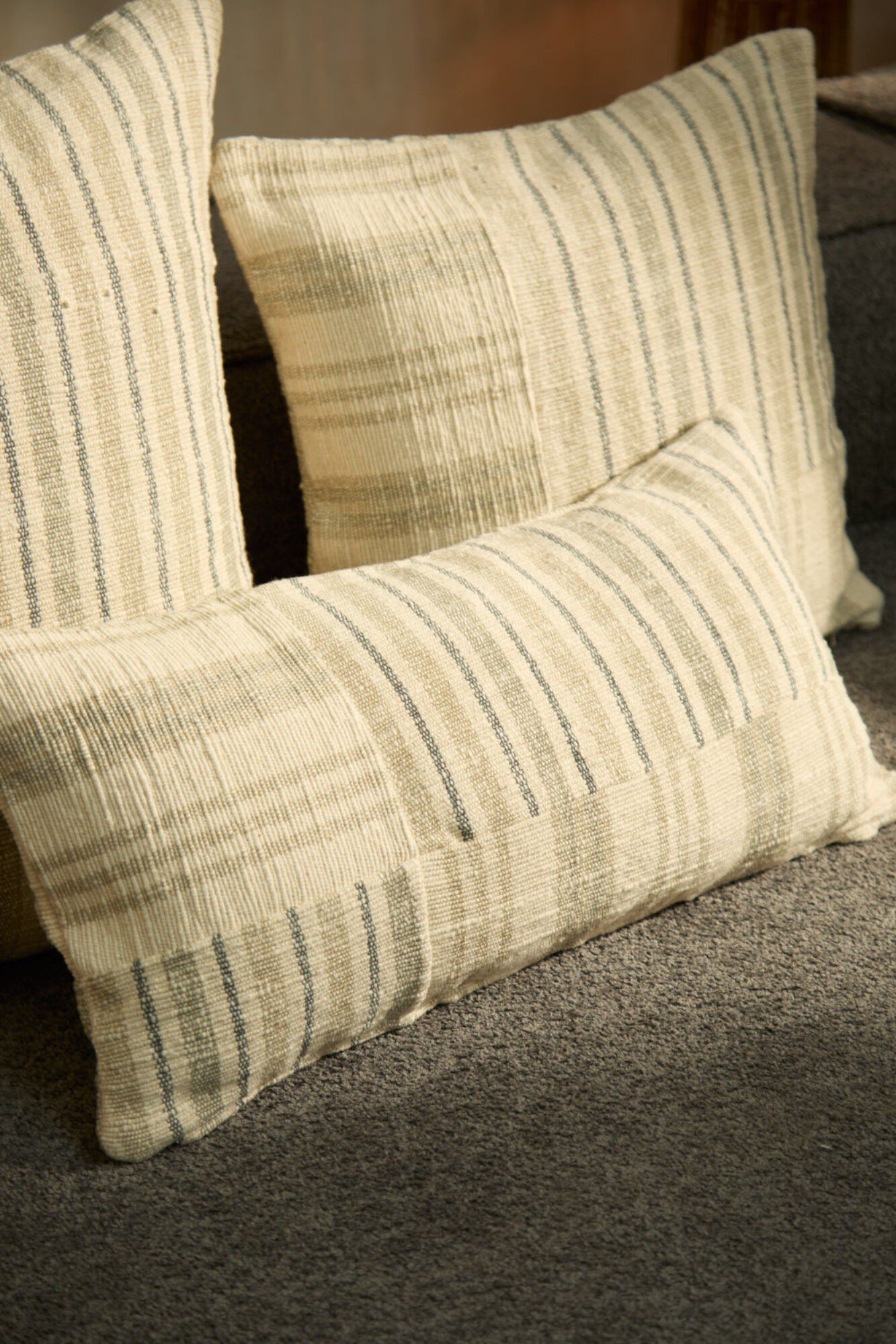 Calma House Funda de coj&iacute;n Bacoli gris 30x60