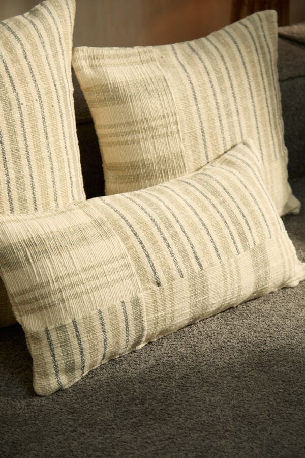 Calma House Capa de almofada Bacoli cinzenta 30x60 cinzento