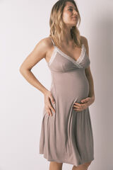 Women'secret Lace straps "maternity" nightgown nude