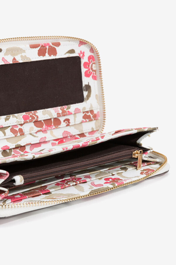 Vilanova Bolsa com efeito floral em couro rosa