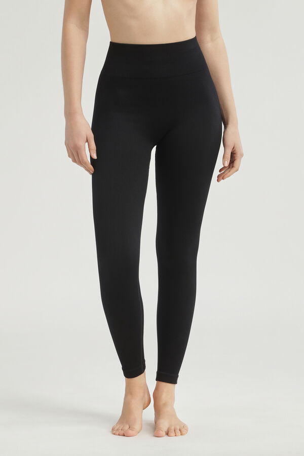DIM Leggings esportivas longas femininas preto