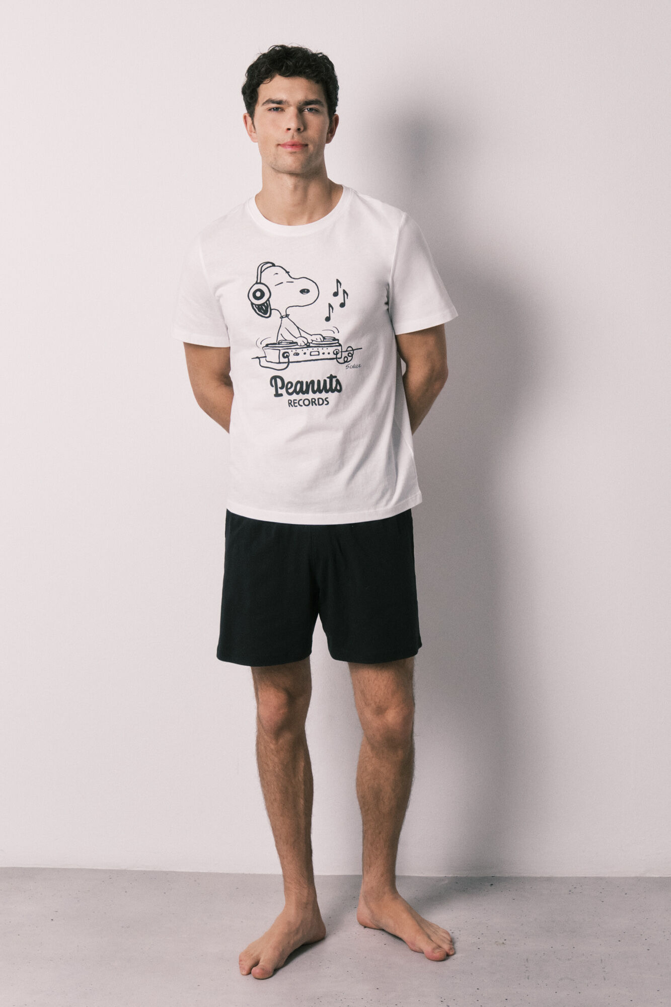 Women'secret Pijama curto de homem em algod&atilde;o Snoopy