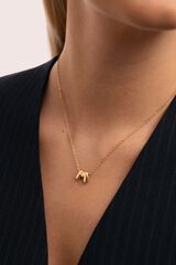Singularu Collar Hailey Letter Acero B.Oro  amarillo
