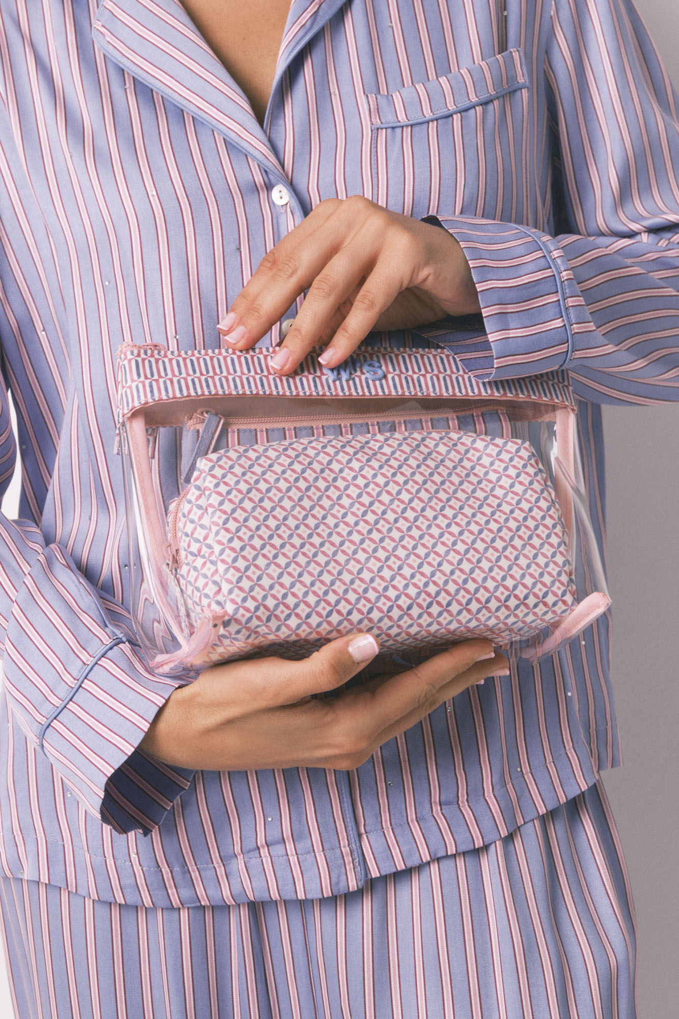 Women'secret Pacote com 3 n&eacute;cessaires com estampado geom&eacute;trica