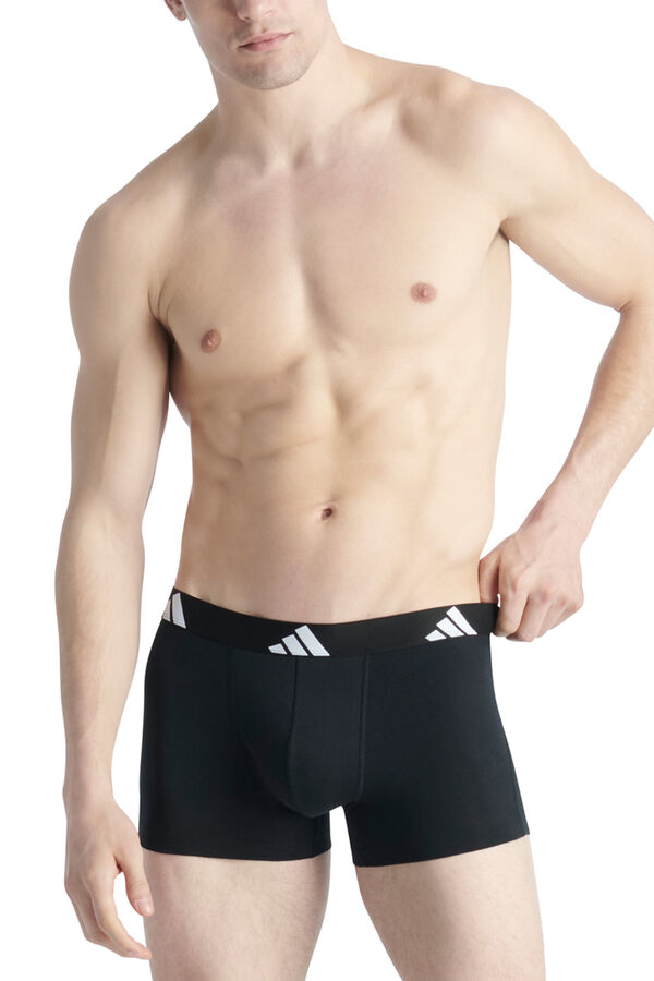 Adidas Pacote de 2 boxers de algodão Active Flex preto