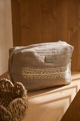 Calma House Necessaire Traste pedra 20x15x10 bege