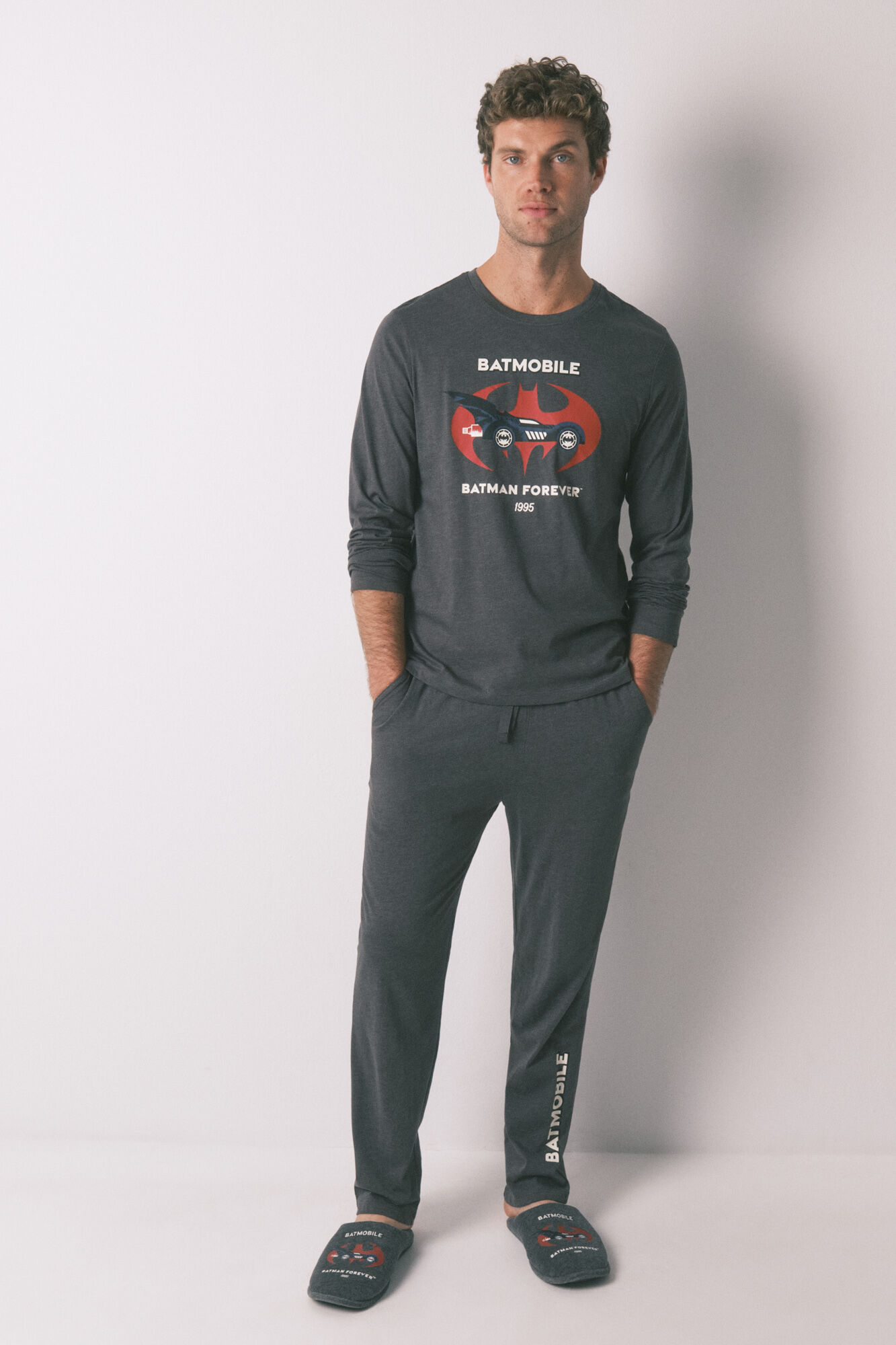 Women'secret Pijama largo algod&oacute;n Batman gris