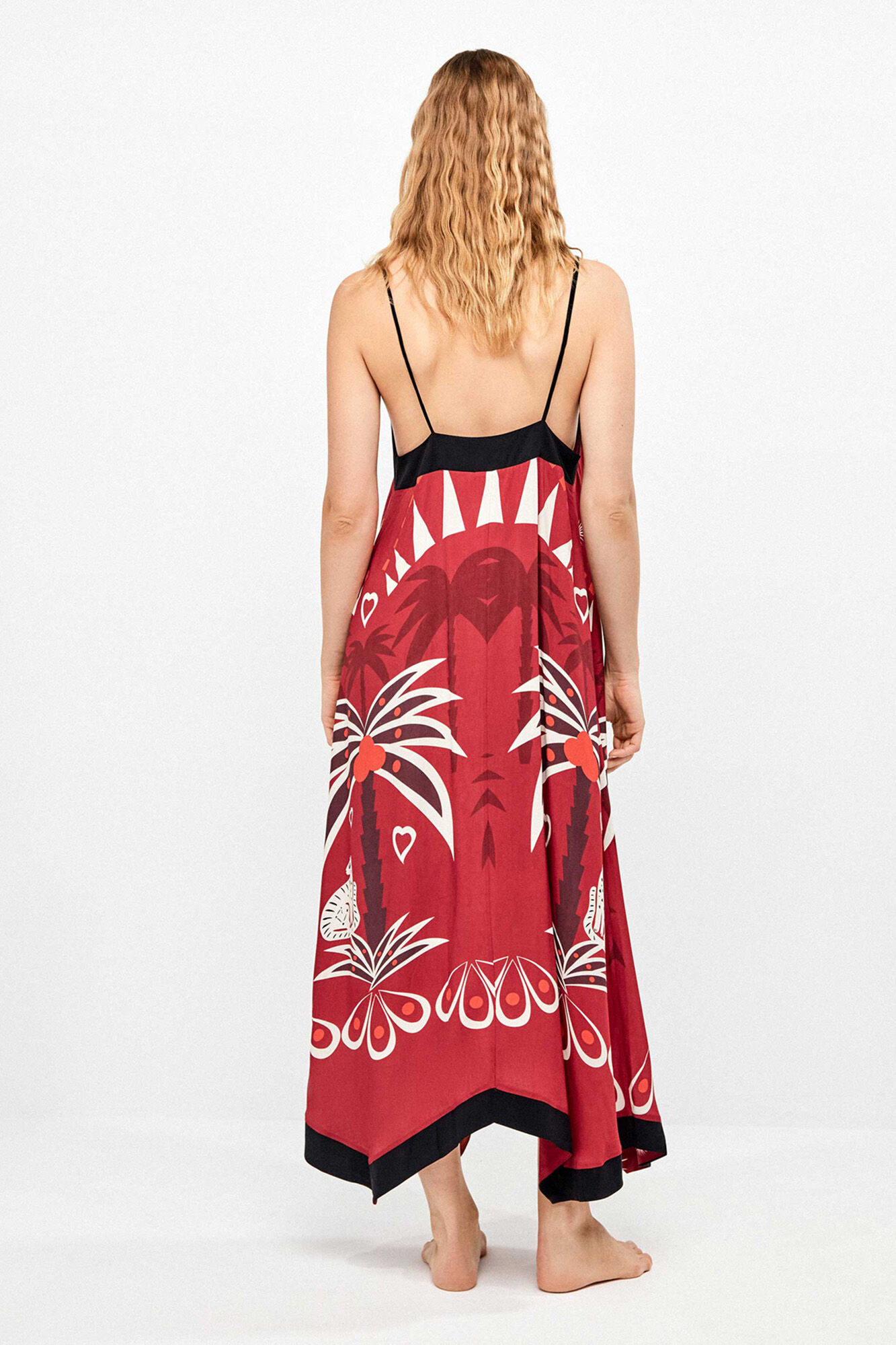 Gisela Vestido al&ccedil;as finas estampado &eacute;tnico in & out