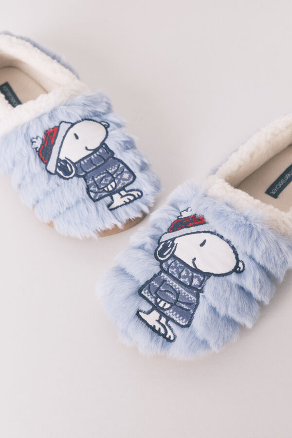 Women'secret Chinelos de quarto botas do Snoopy azul