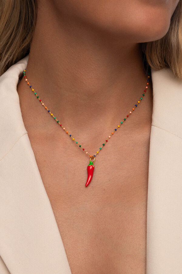 Singularu Charm Chili Pepper Gold Plated estampado