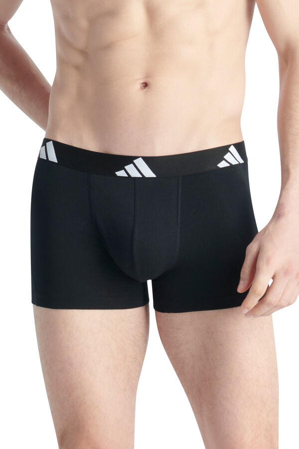 Adidas Pacote de 2 boxers de algodão Active Flex preto