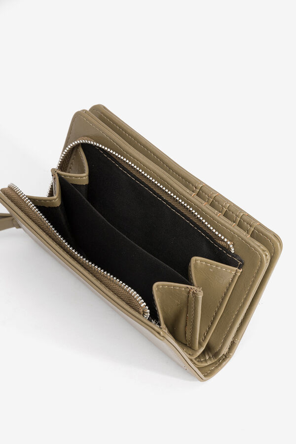 Vilanova Carteira com Aplicações Metálicas castanho