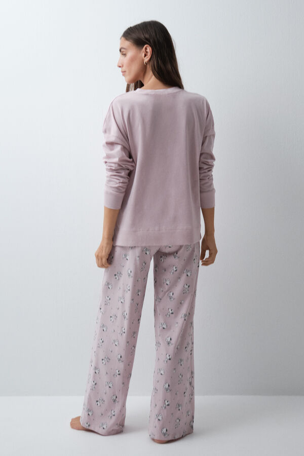 Women'secret Pijama comprido em algod&atilde;o Snoopy rosa rosa