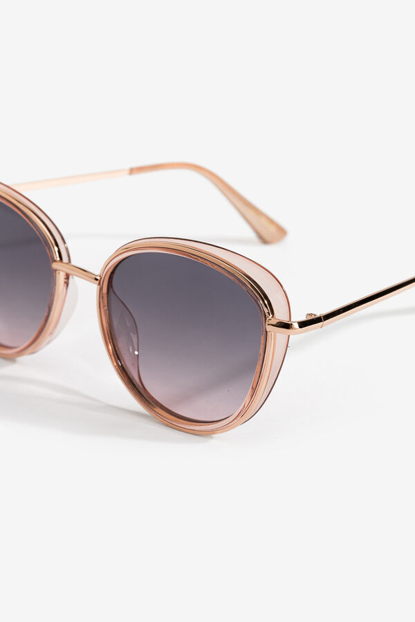 Vilanova &Oacute;culos de sol redondos combinados rosa