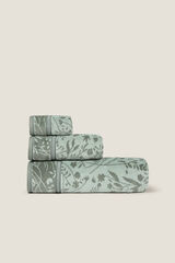 Textura Toalha de felpa jacquard floral bege