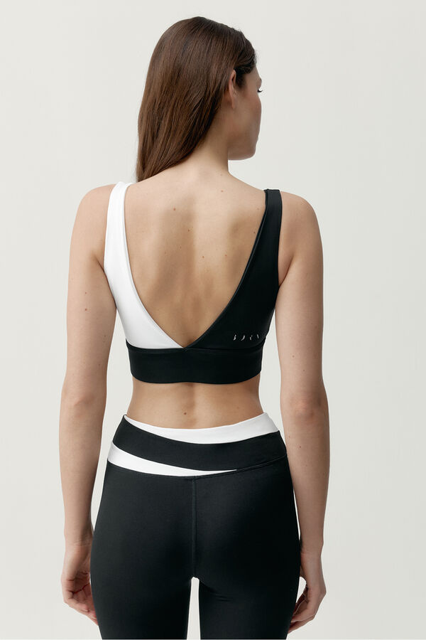 Born Living Yoga Top desportivo Kate preto/branco preto