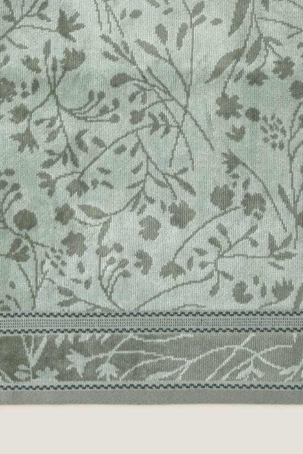 Textura Toalha de felpa jacquard floral bege