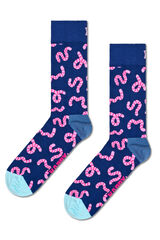 Happy Socks Calcetin Gusanos azul