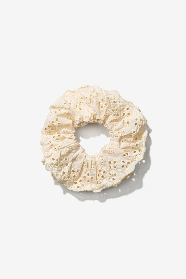 Vilanova Scrunchie Bordado Ingl&eacute;s beige