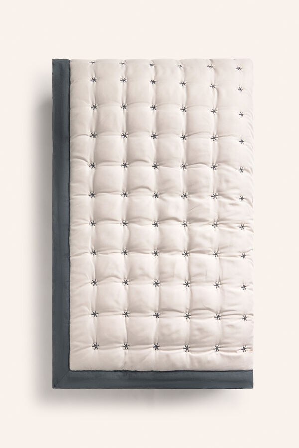 Calma House Colcha Nimes crua estampado