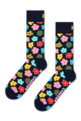 Happy Socks Calcetin Flores negro