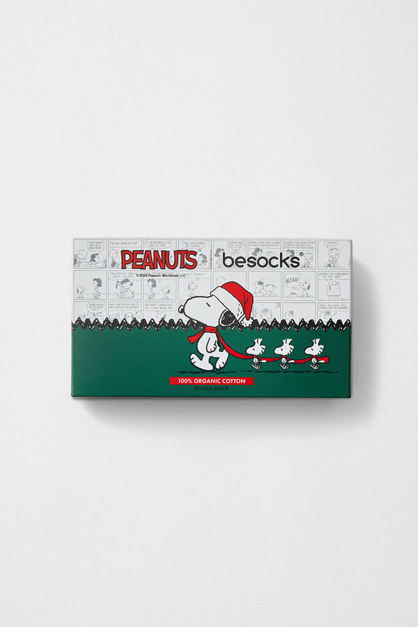 Besocks Pack de 3 pares de meias Besocks do SNOOPY de algodão orgânico estampado