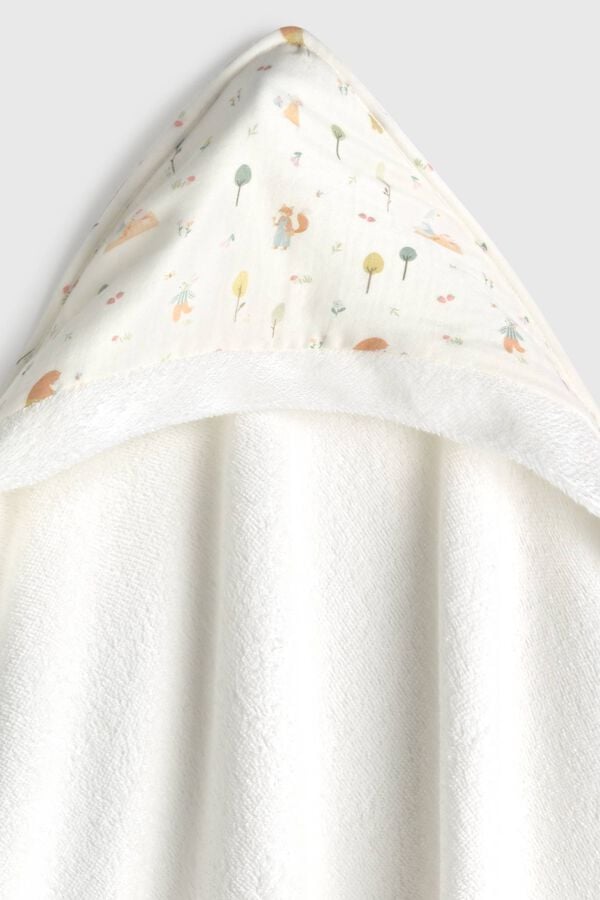Textura Toalla capucha estampado bosque estampado