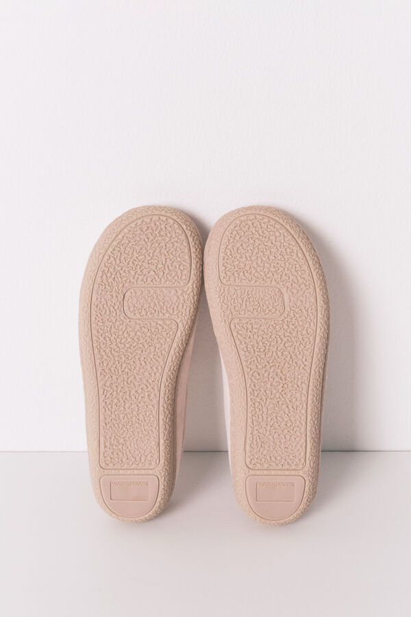 Women'secret Chinelos de quarto de velour rosa rosa