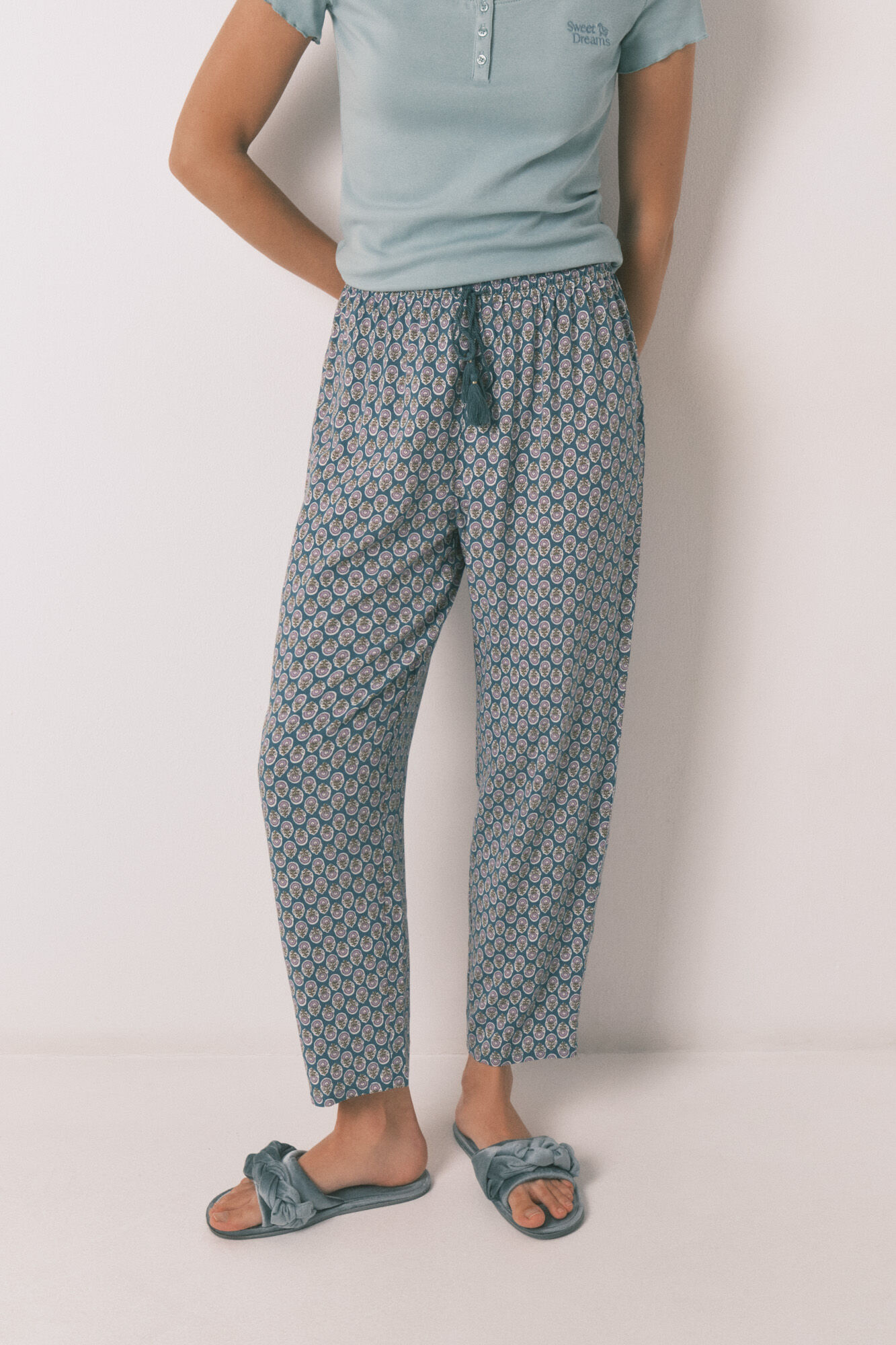 Women'secret Cal&ccedil;a cal&ccedil;a estampada em viscose cenoura