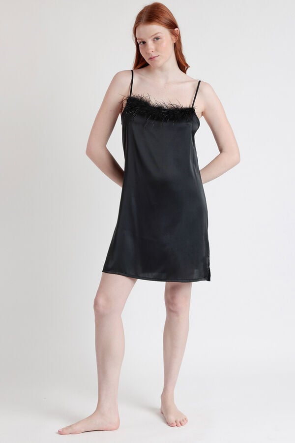 Admas Camisola Marabu Luxe A Feather preto