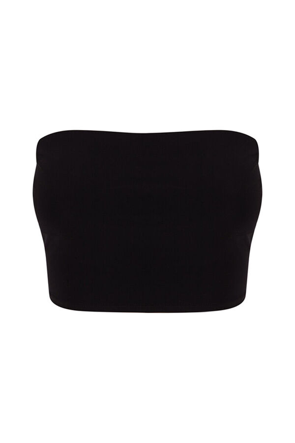 Women'secret Top cropped cai-cai preto preto