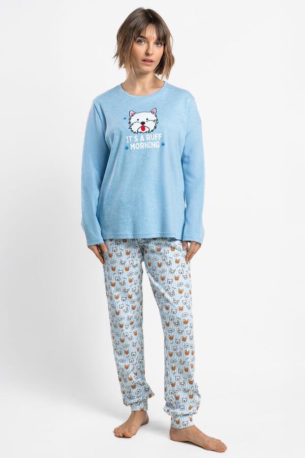 Admas Pijama Comprido Ruff Morning azul