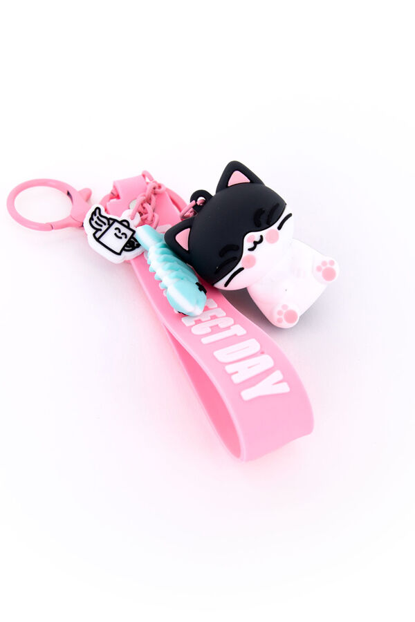 Mr. Wonderful Llavero con colgante Gato - Purr-fect day estampado