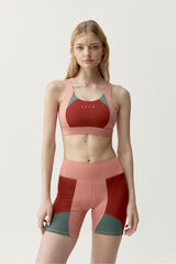Born Living Yoga Top desportivo Darana vermelho coral/verde estampado