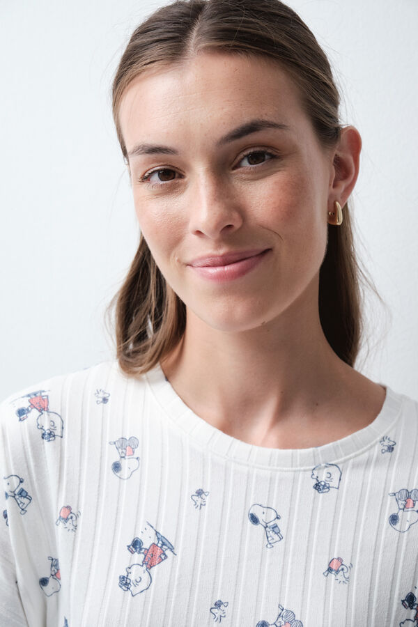 Women'secret Pijama comprido branco Snoopy branco