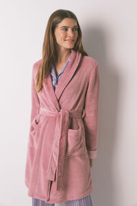 Women'secret Robe midi de polar rosa