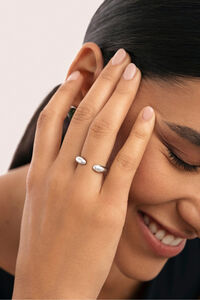 Singularu Anillo Doble Gota Acero