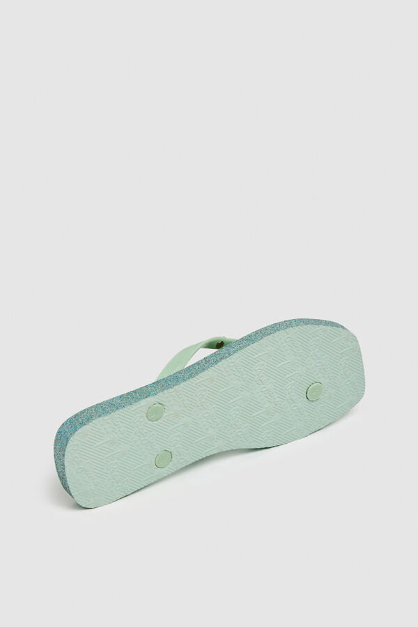 Pepe Jeans Chanclas cuadradas animal print verde
